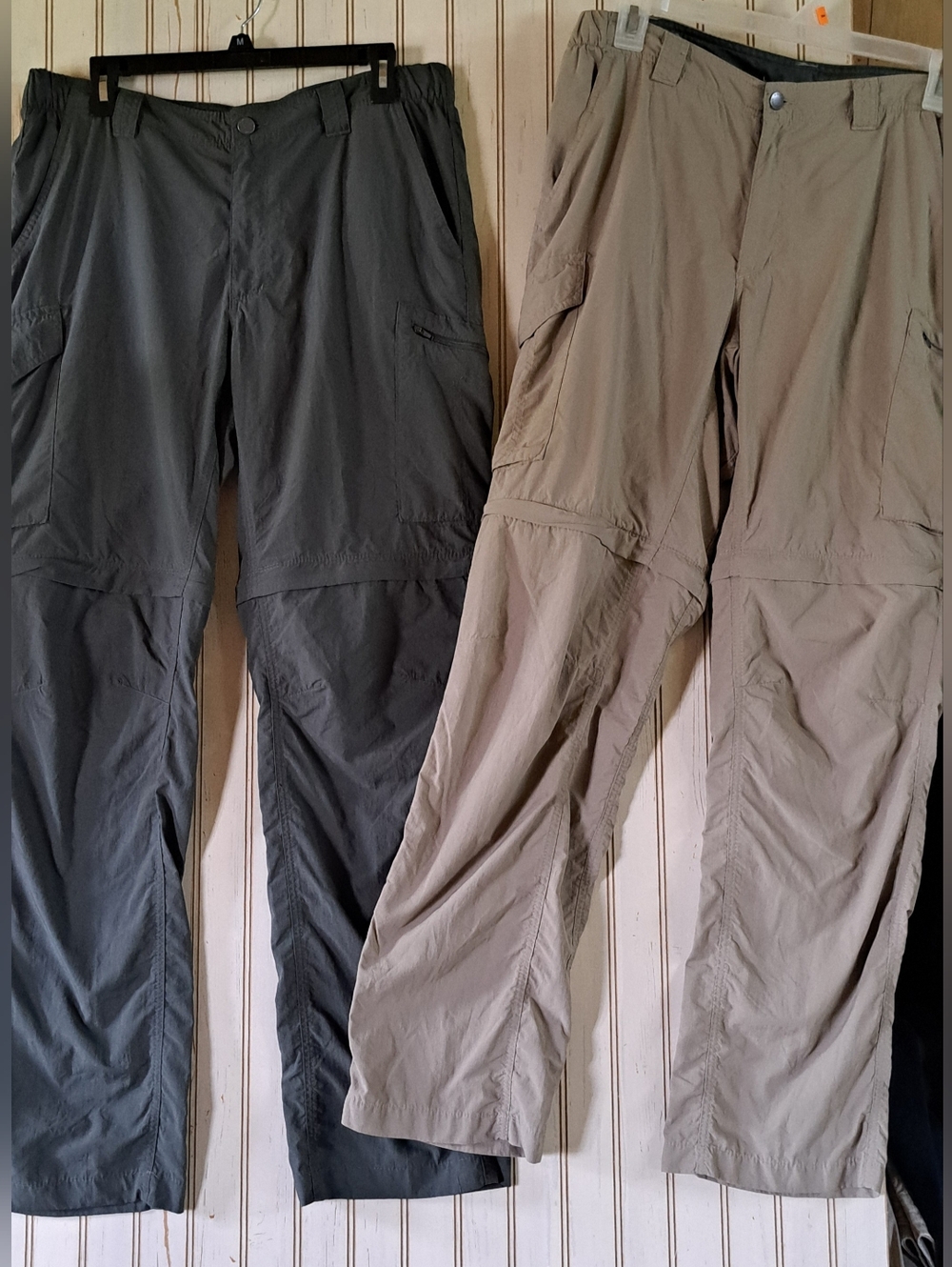 Lot @ 2 Columbia Omni Shade Convertible Cargo Pants Hiking Outdoors Nature 36x34